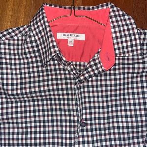 Isaac Mizrahi Button Down Shirt (Navy/Red/White)